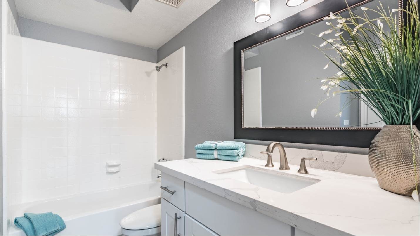 Remodeled white bathroom