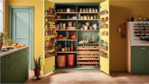 Door-mounted Racks Cabinet Ideas for Kitchen Organization