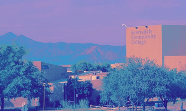 scottsdale community college with mountain in background