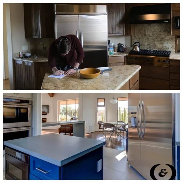 modern kitchen transformation before and after