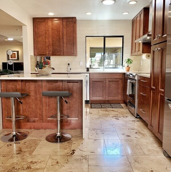 kitchen island with chairs