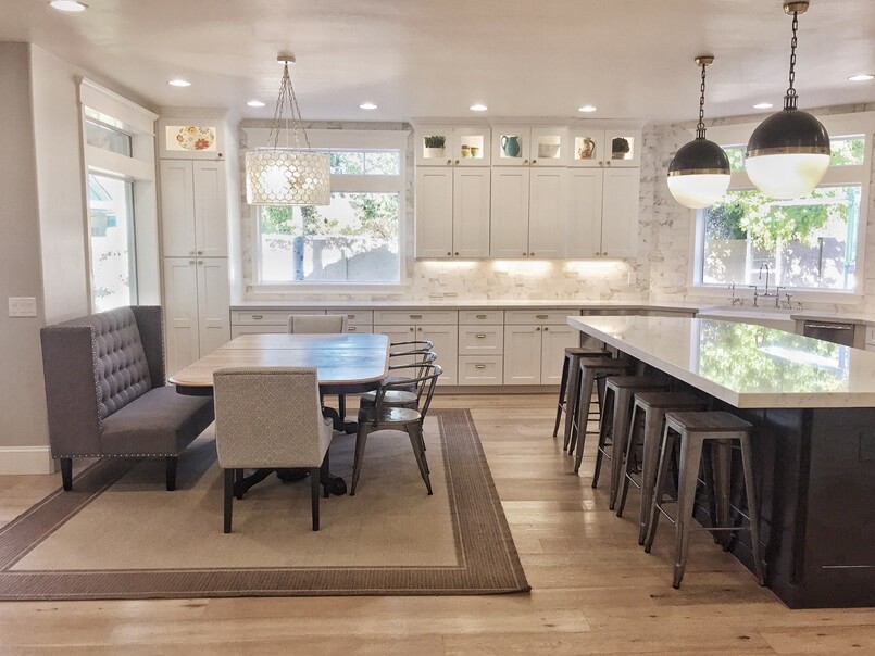 windows in Transitional Modern Farmhouse kitchen