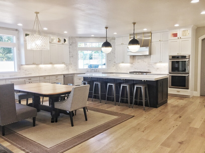 espresso island in Transitional Modern Farmhouse kitchen