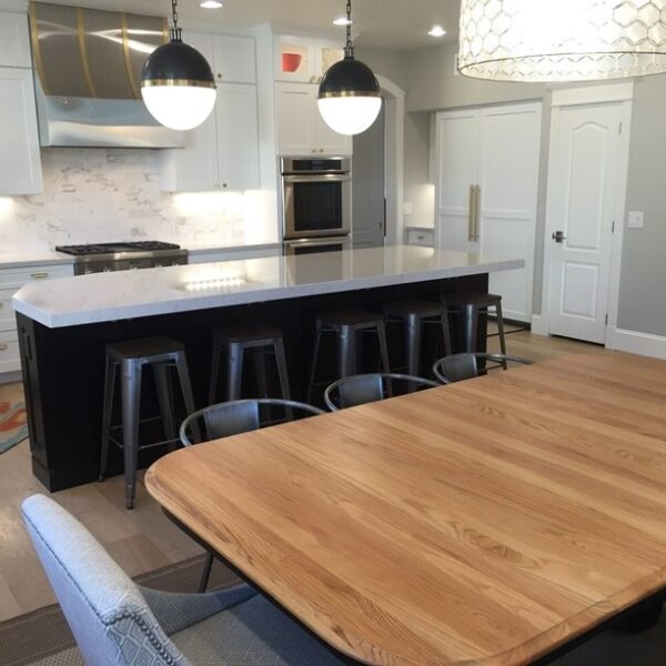 light brown dining table