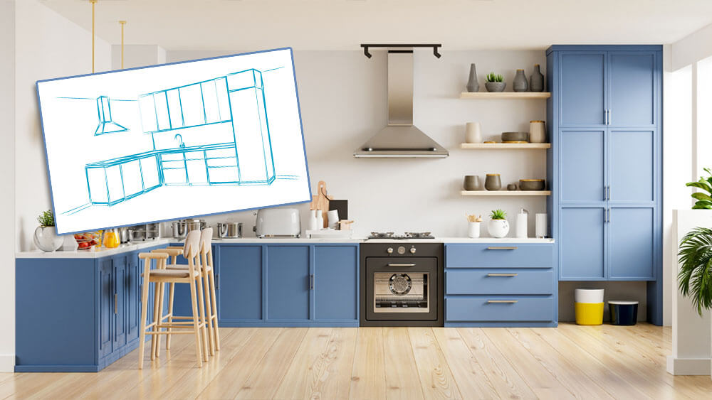 kitchen plan blueprint